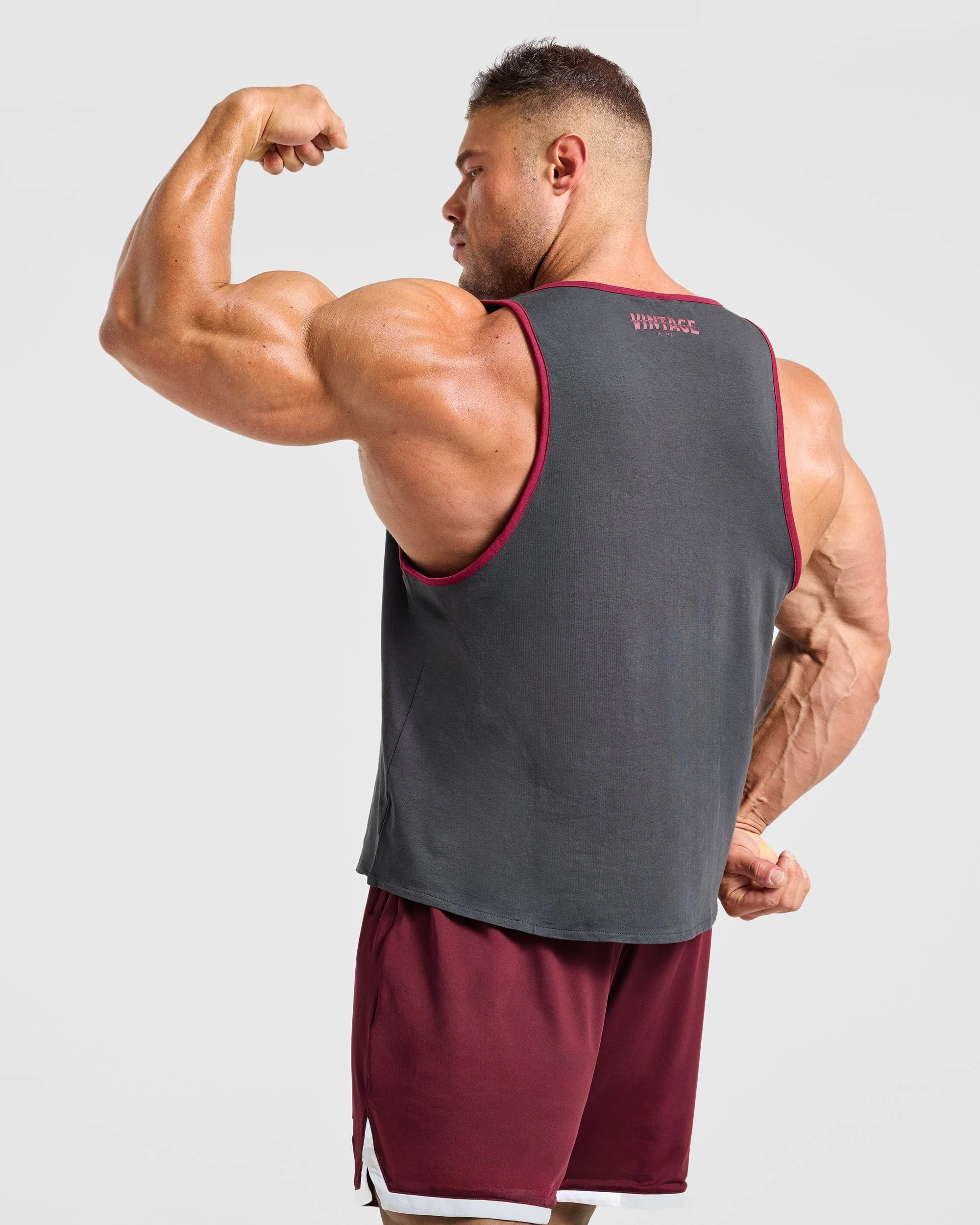 Wesley Vissers x Contrast Tank - Charcoal - Image 8