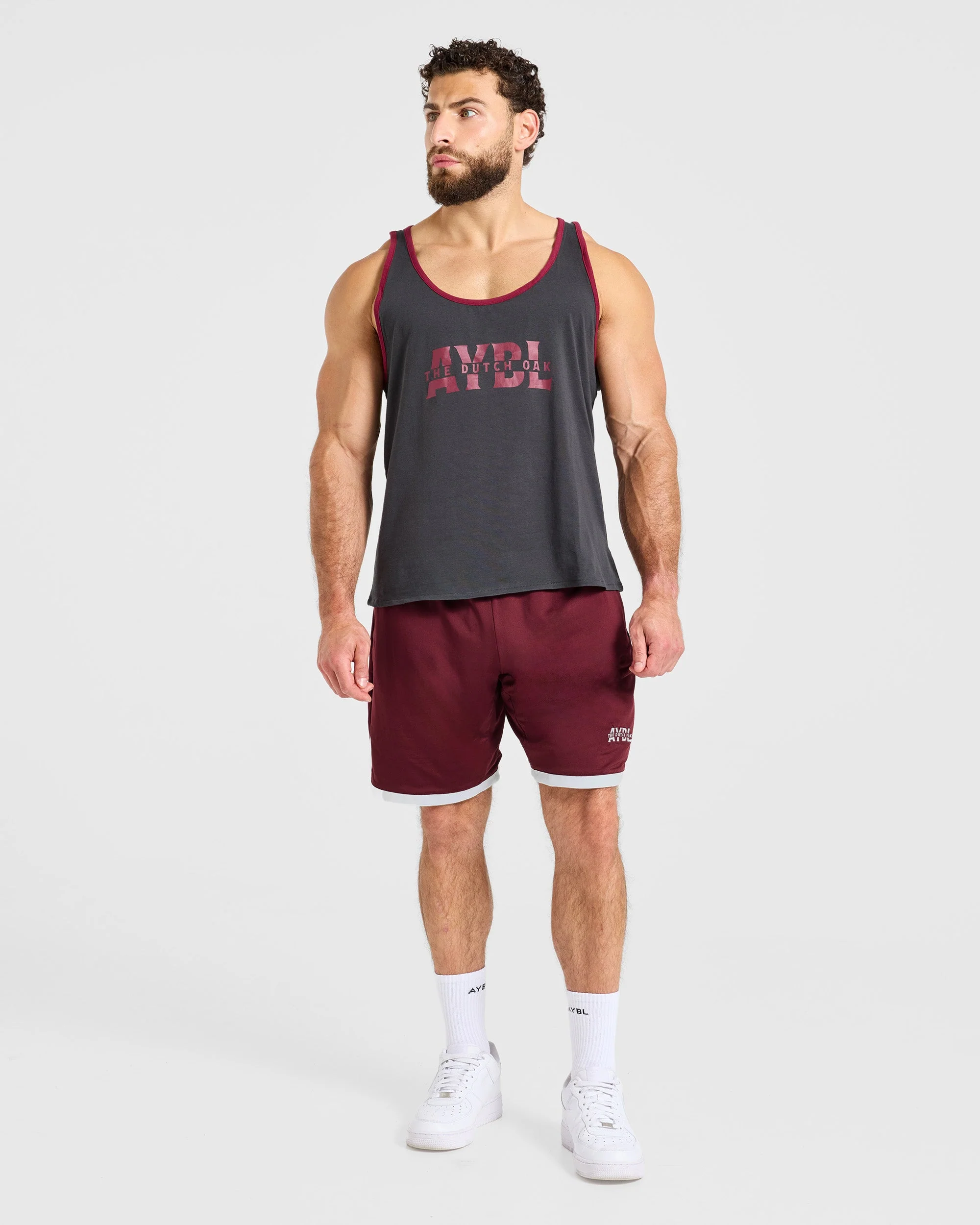 Wesley Vissers x Old School Contrast Shorts - Port Rood - Image 3