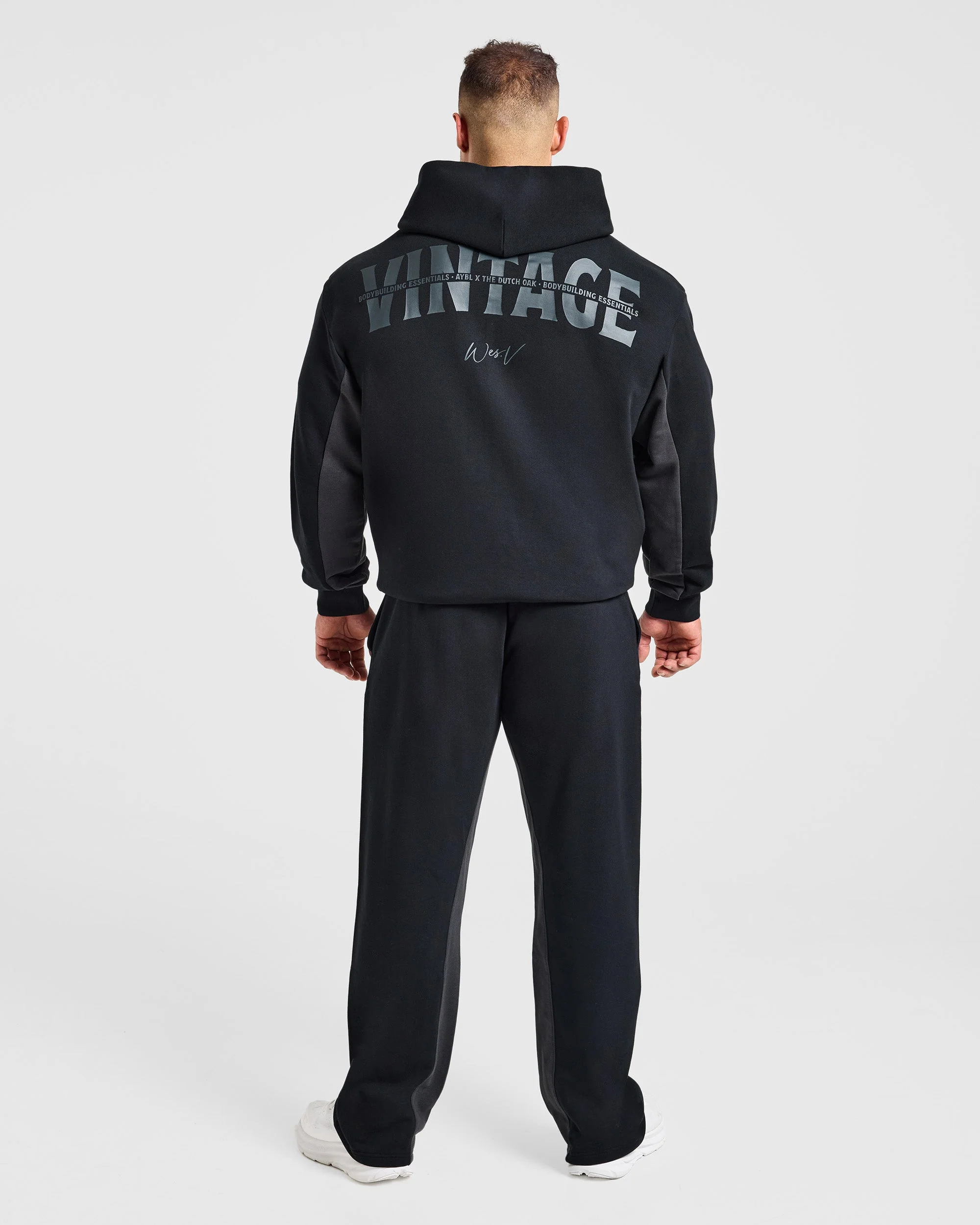 Wesley Vissers x Oversized Straight Leg Joggers - Zwart - Image 4