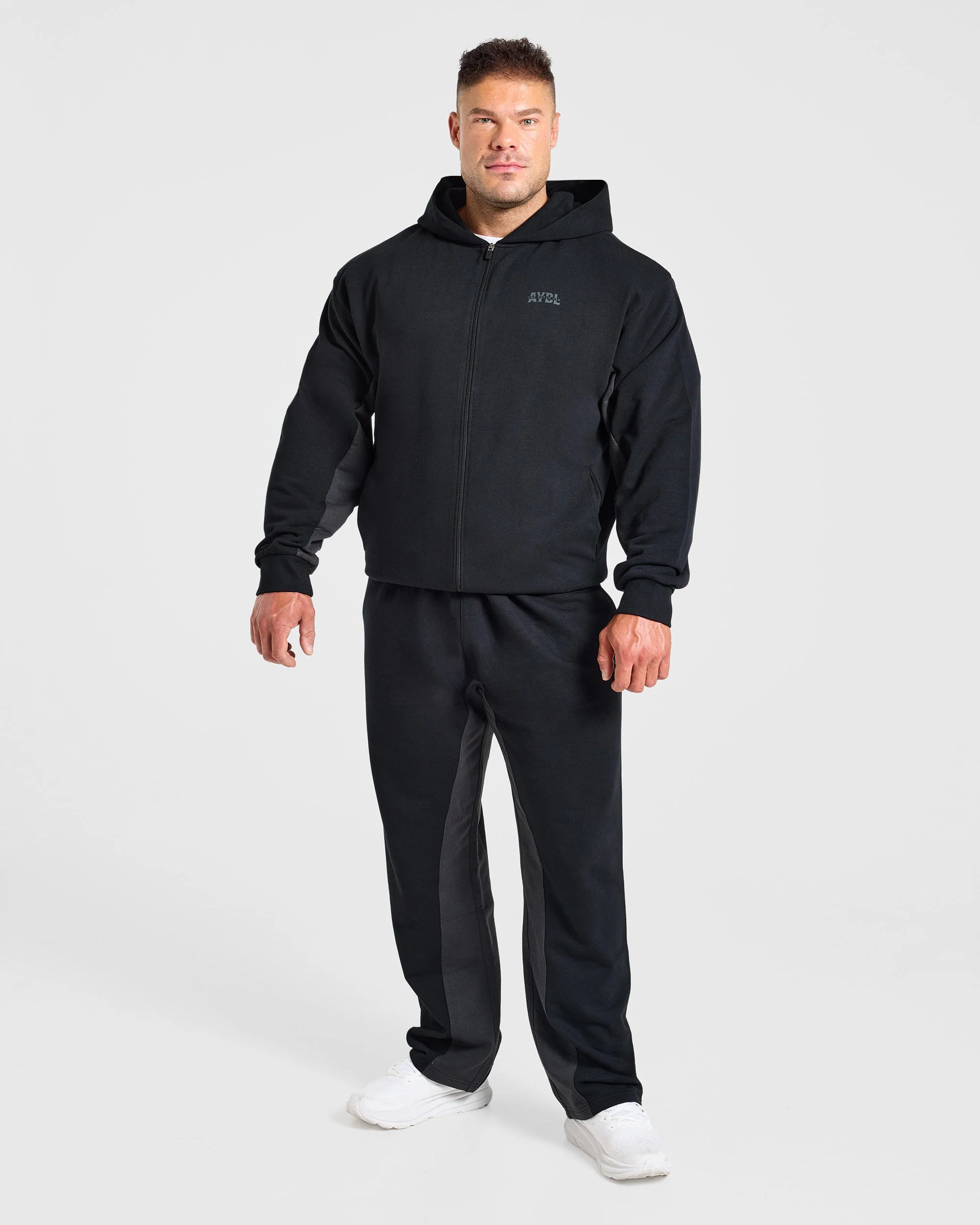 Wesley Vissers x Oversized Zip Up Hoodie - Zwart - Image 3