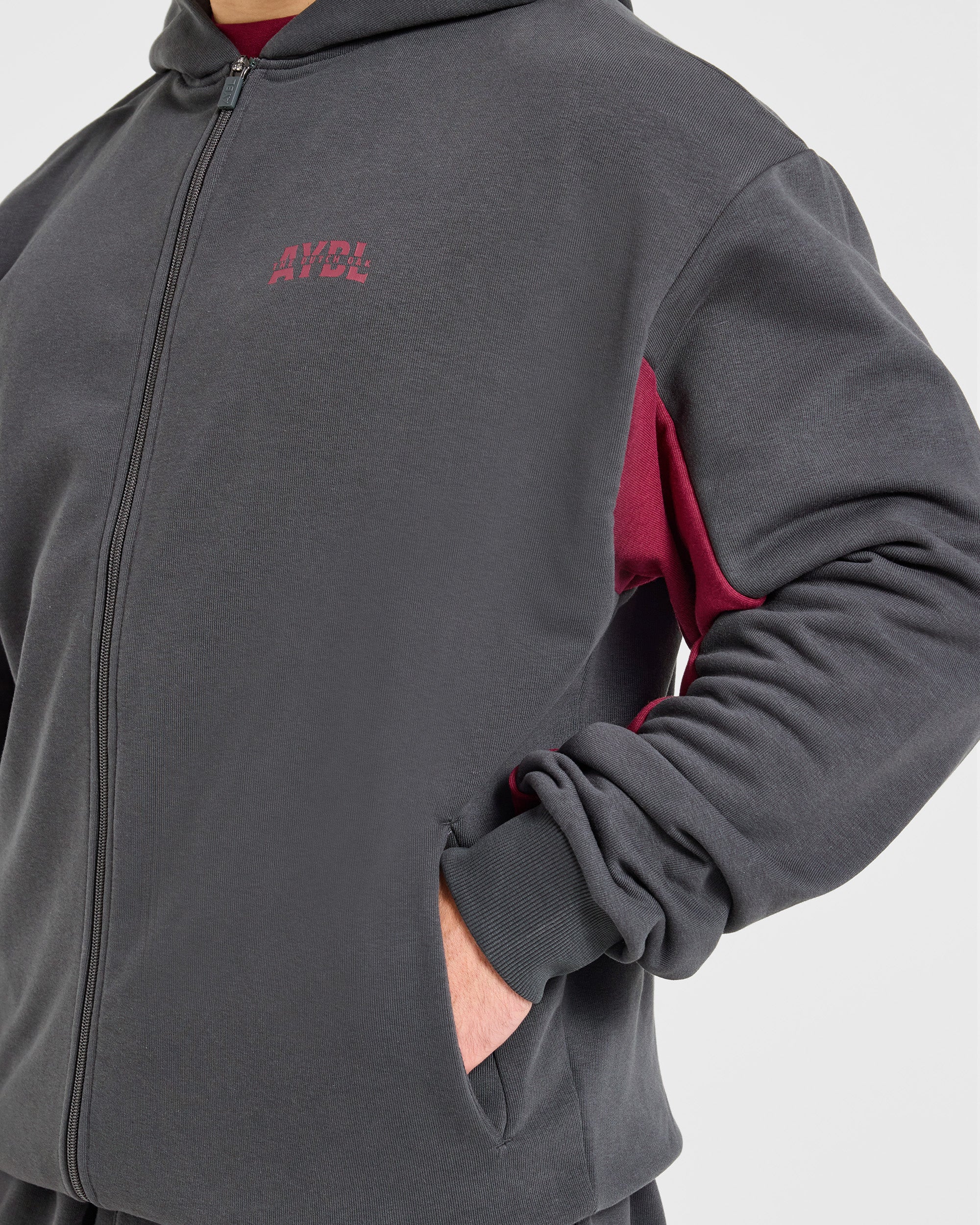 Wesley Vissers x Oversized Zip Up Hoodie - Charcoal - Image 5