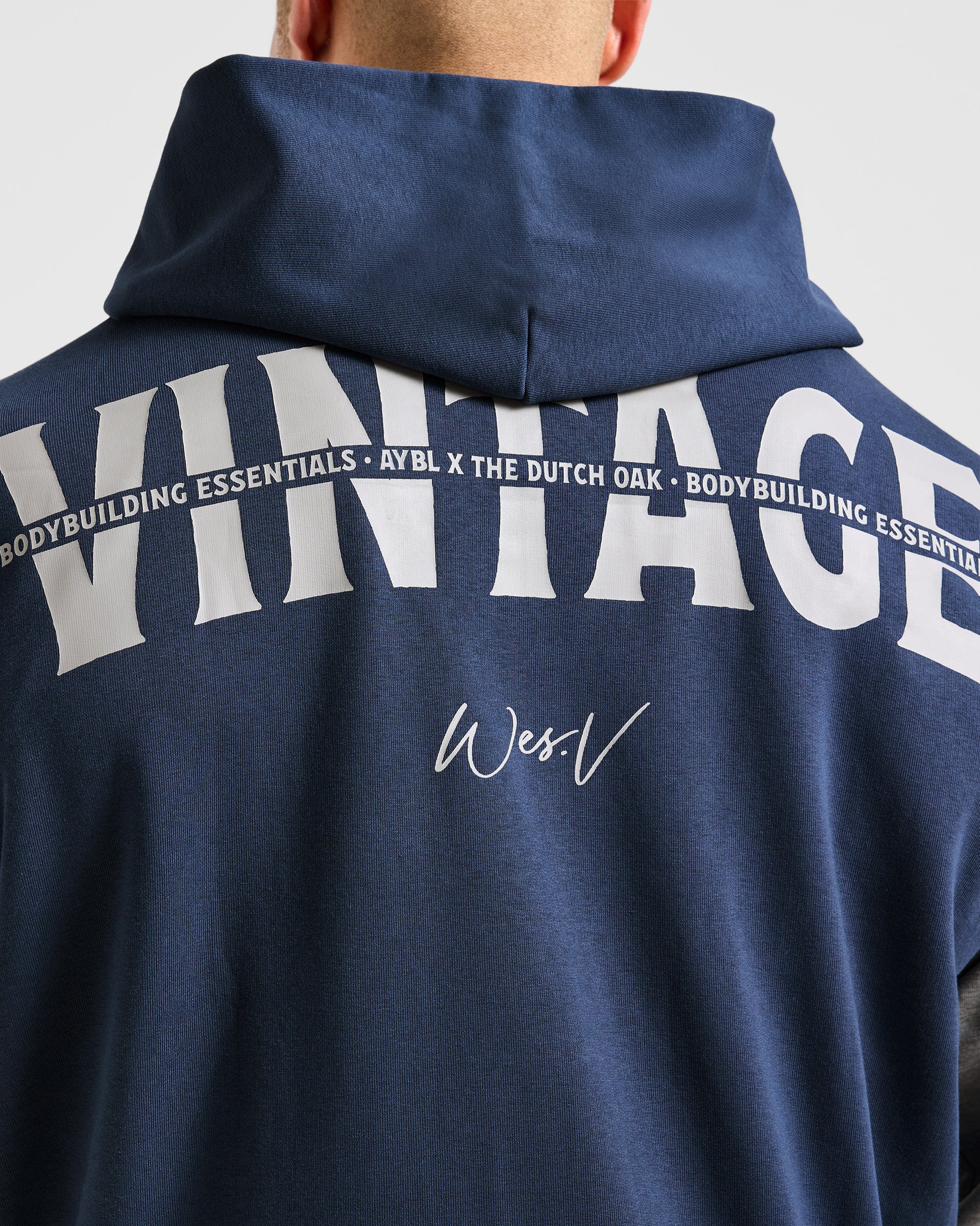 Wesley Vissers x Oversized Zip Up Hoodie - Navy - Image 6