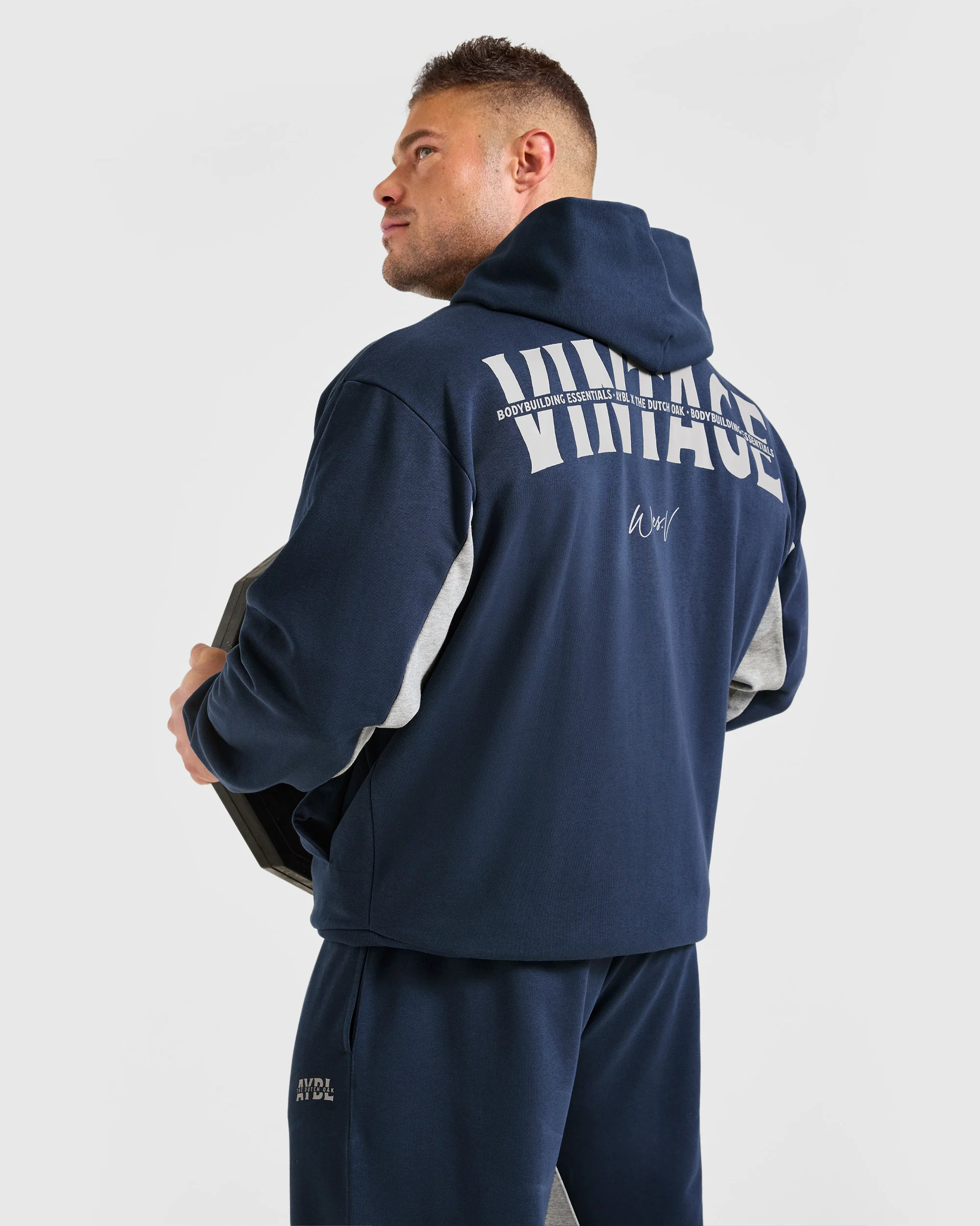 Wesley Vissers x Oversized Zip Up Hoodie - Navy - Image 7