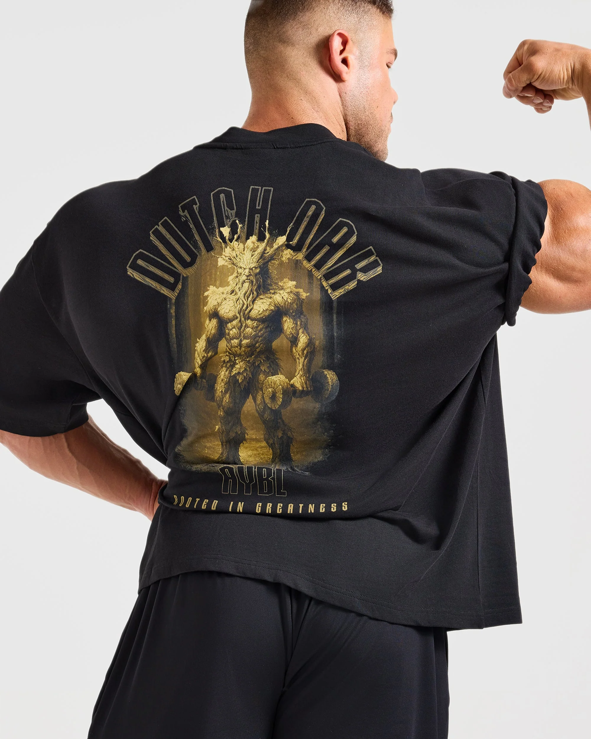 Wesley Vissers x Rooted in Greatness Oversized T Shirt - Zwart - Image 8